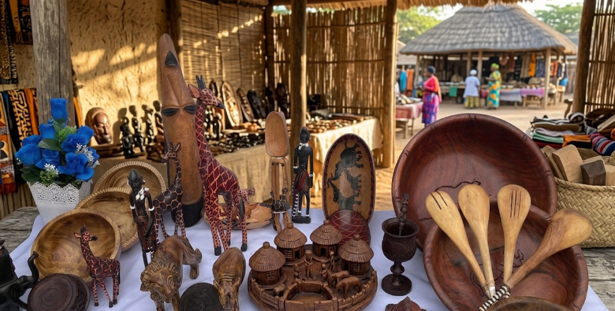 African Elephant Carving